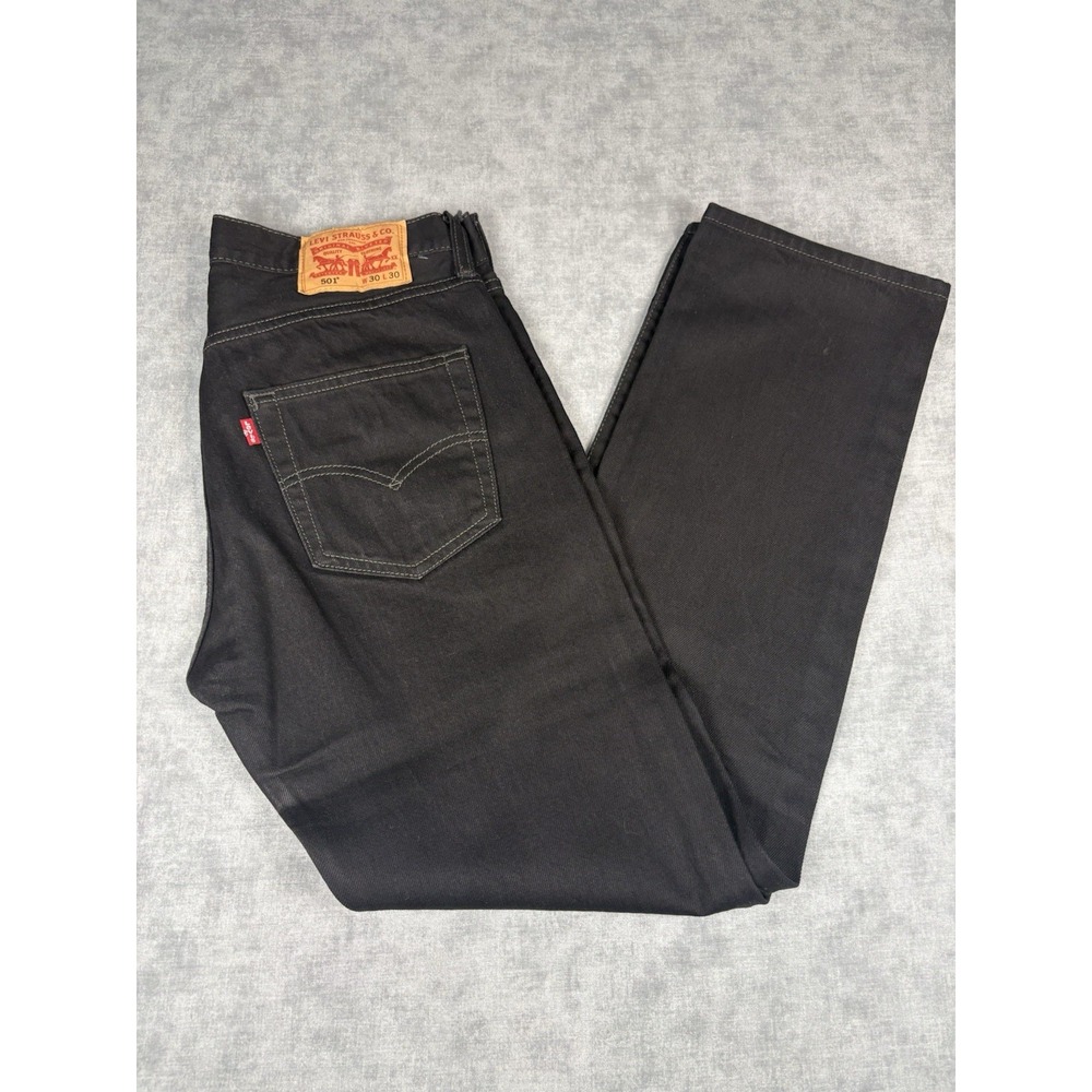 Levi's 501 Black Jeans Men's W30 L30 Button Fly 100% Cotton Egypt 2012 EUC